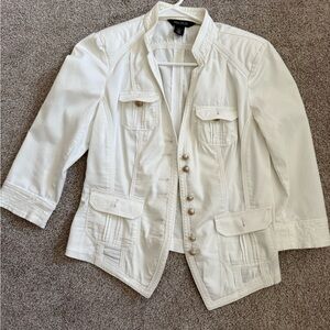White House Black Market Cream Jacket